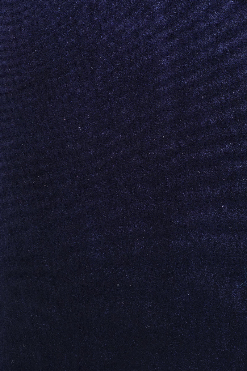 Lyes Velvet Short Sleeved Jumpsuit - Navy