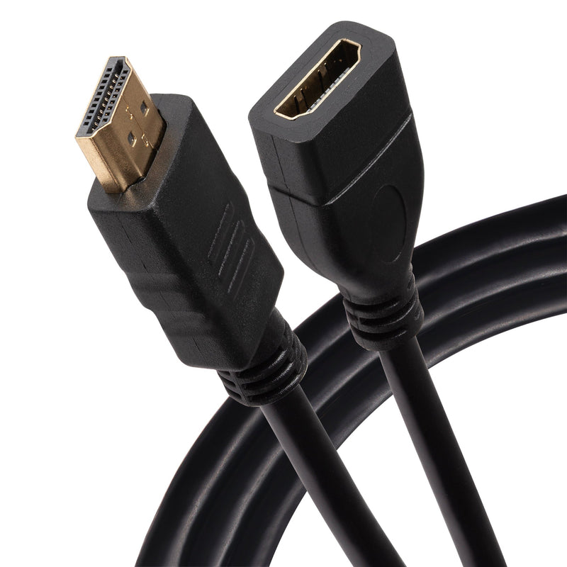 Maplin HDMI Male to HDMI Female 4K Ultra HD Extension Cable - Black