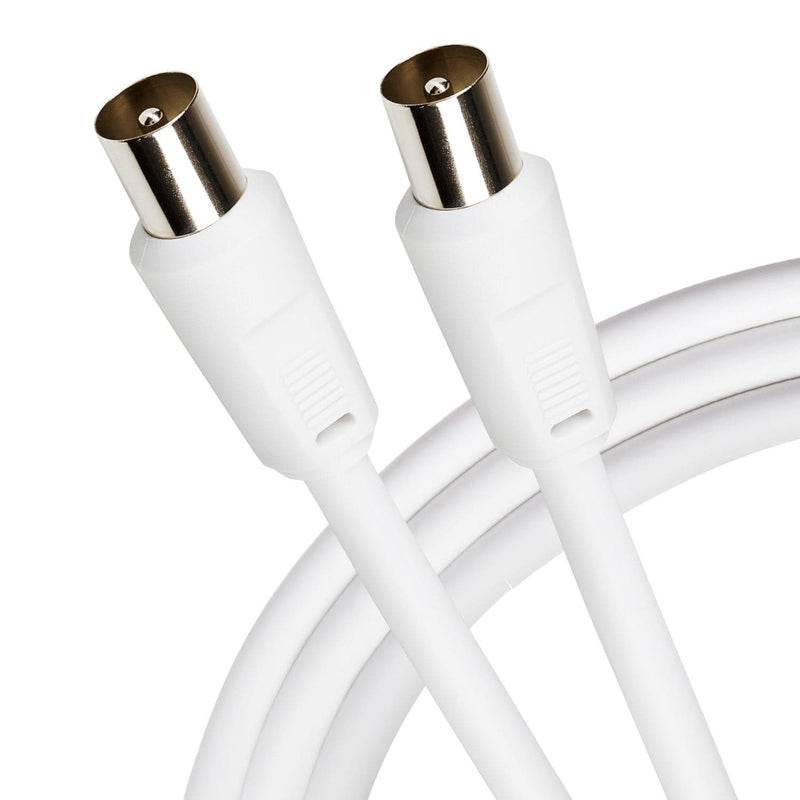 Maplin TV Aerial Cable Coaxial RF Male to RF Male - White