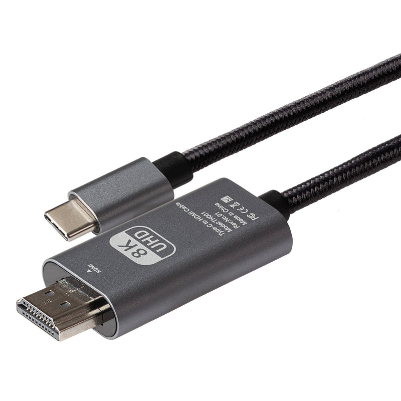 Maplin USB-C to HDMI Cable Adapter (Supports 4K Ultra HD @ 60Hz) - Black