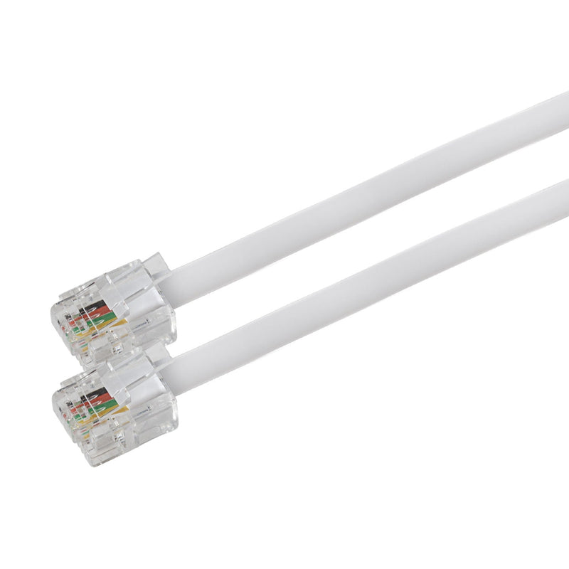 Maplin RJ11 to RJ11  6P4C ADSL Telephone Modem Lead - White, 3m