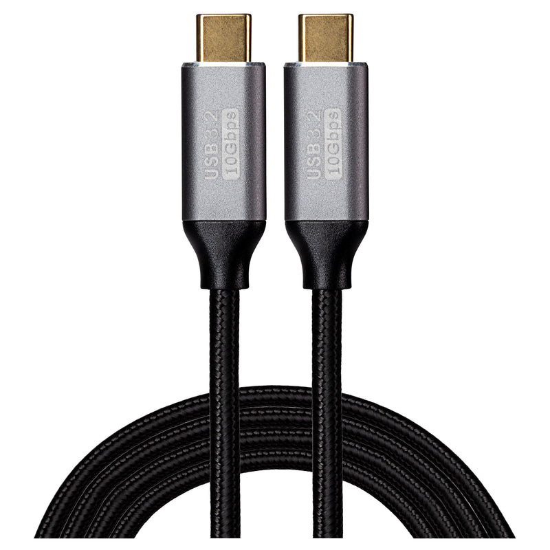 Maplin USB-C to USB-C 3.2 Gen2 100W 10Gbps Super Speed Cable - Black, 1m