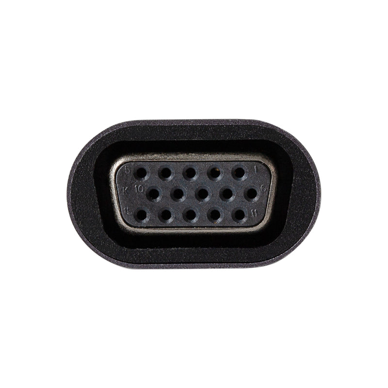 Maplin USB-C to VGA Female Connector Full HD @60Hz Adapter - Silver, 16cm