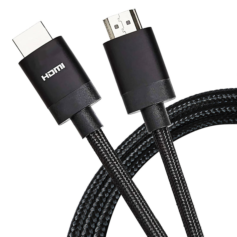Maplin HDMI to HDMI V2.1 8K Ultra HD 60fps Braided Cable with Ethernet - Black