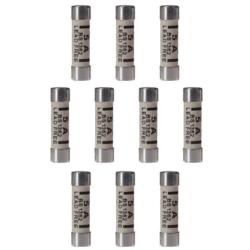Maplin 5 Amp Plug Fuse BS1362 25.4 x 6.4mm - Pack of 10