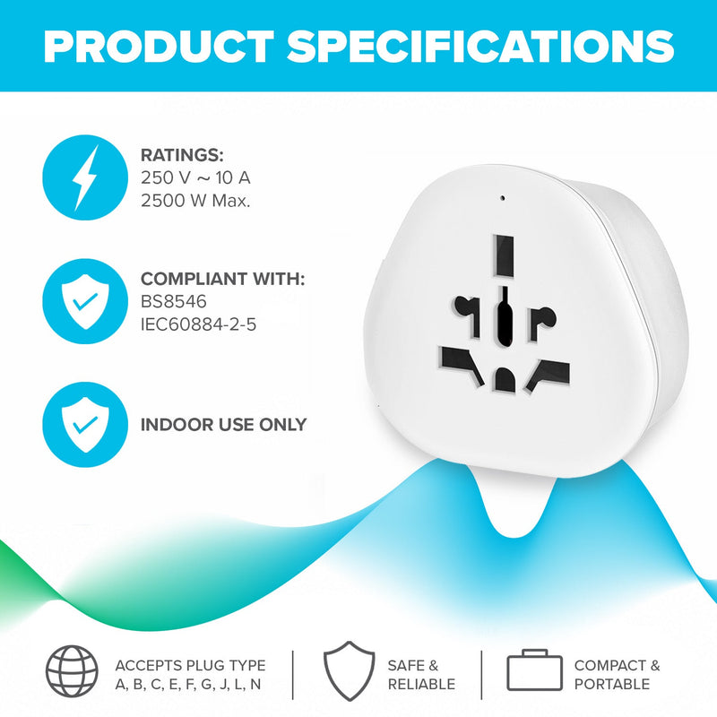 Maplin AU Plug to Worldwide Socket Travel Adapter Plug