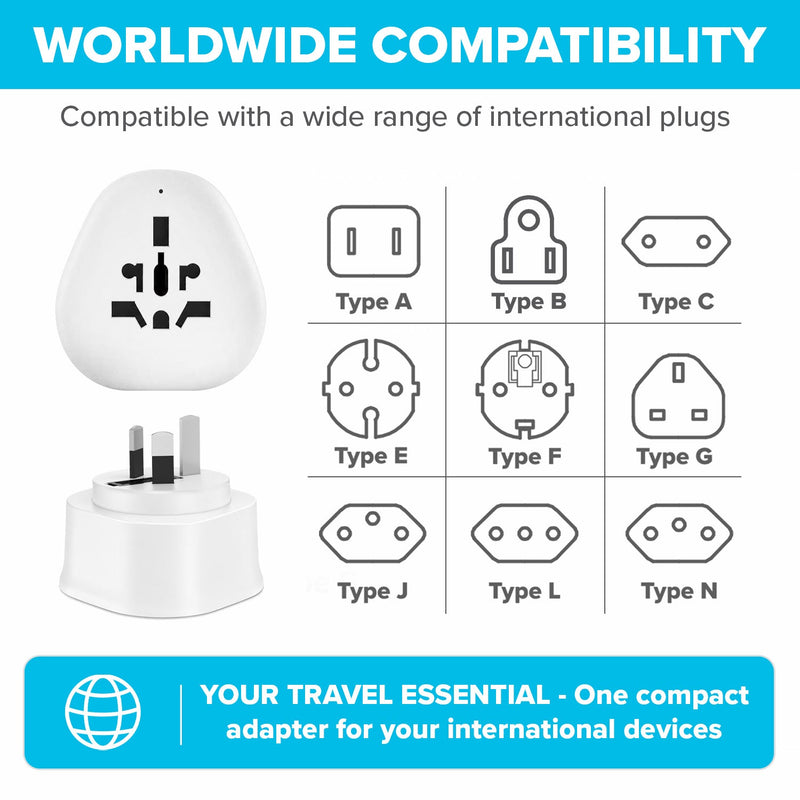 Maplin AU Plug to Worldwide Socket Travel Adapter Plug