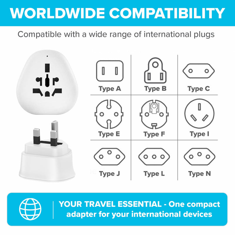 Maplin UK Plug to Worldwide Socket Travel Adapter Plug