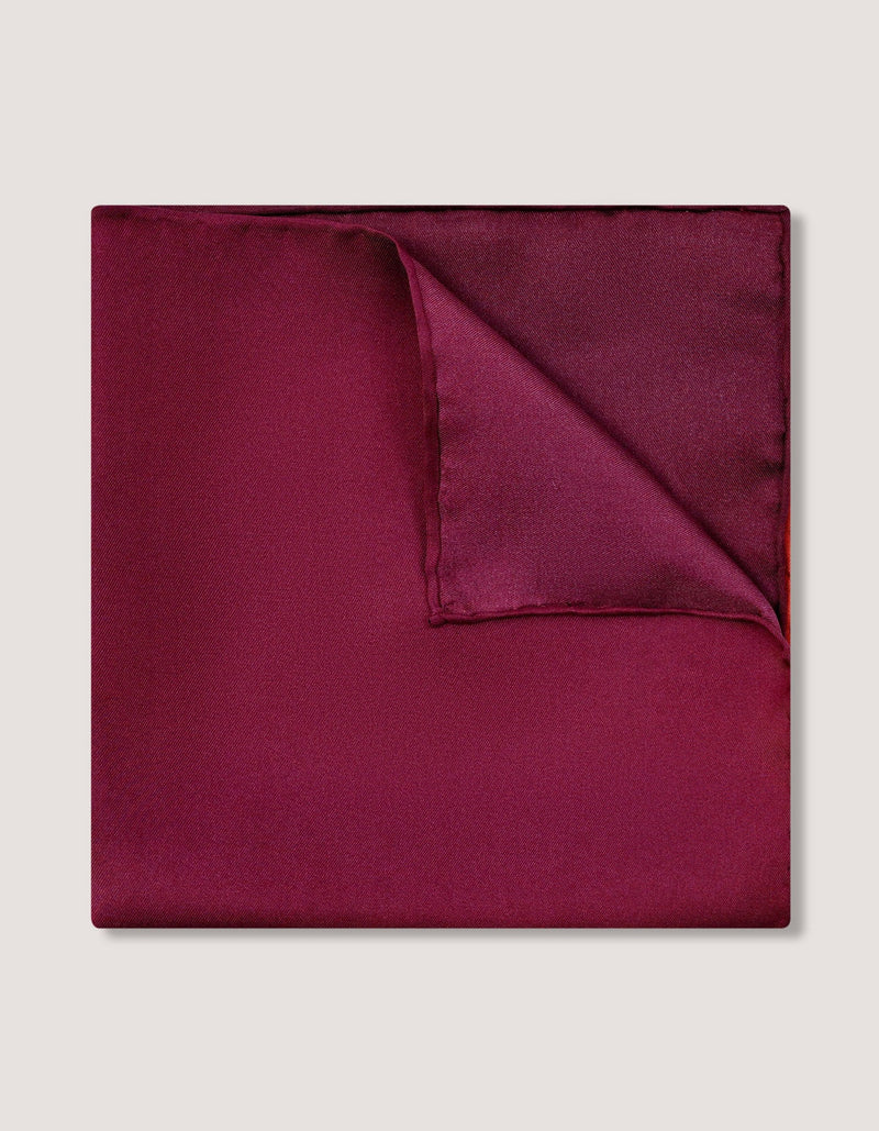 Multicolour Plain Silk Pocket Square