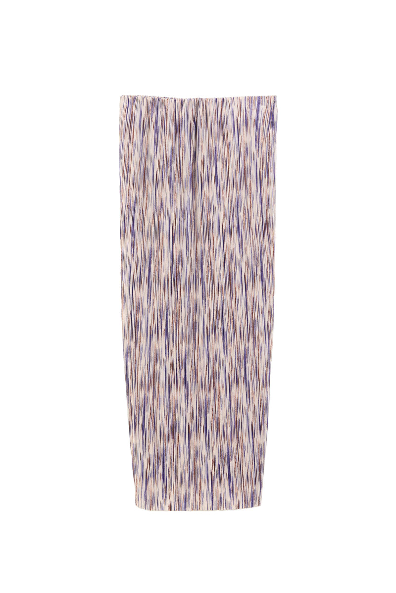 Maylis Line Print Pleat Mid Skirt