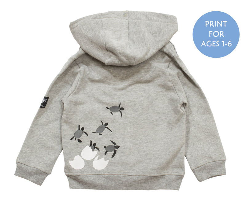 Childrens Boatyard  Full Zip Hood - Grey