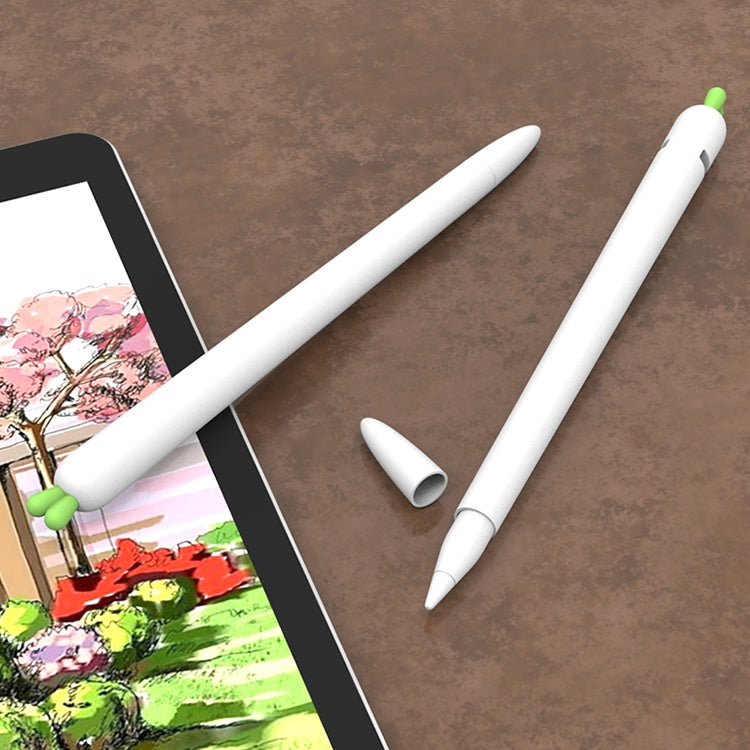 LOVE MEI For Apple Pencil 2 Carrot Shape Stylus Pen Silicone Protective Case Cover, For Apple Pencil 2