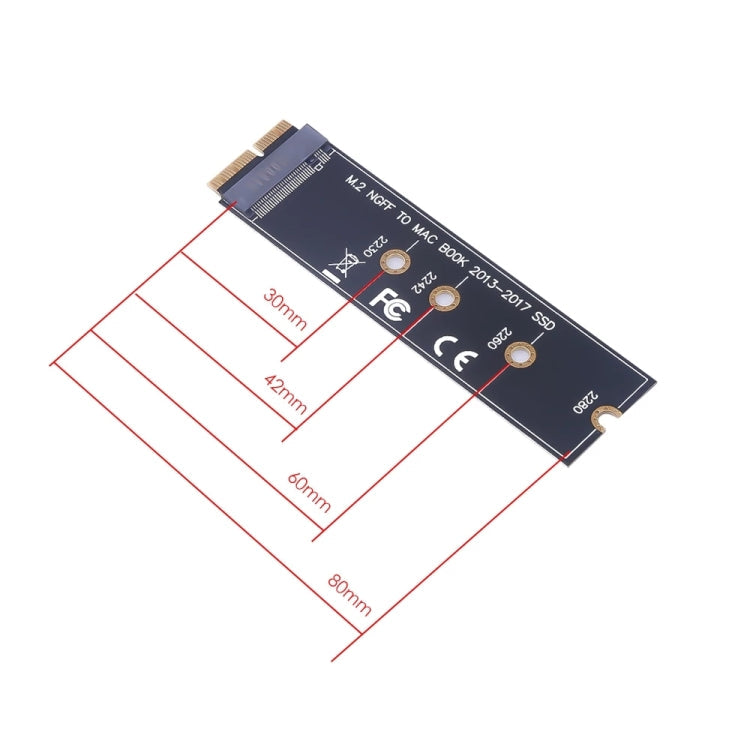 M.2 PCIE NVME SSD to Mac Book Air Pro 2013-2017 SSD Hard Drive Adapter Board For A1465 A1466 A1398 A1502, M.2 PCIE NVME SSD to SSD