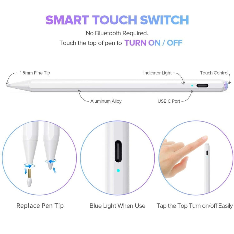 YP0016 Anti-mistouch Magnetic Capacitive Stylus Pen for iPad