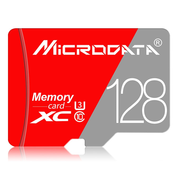 MICRODATA 128GB Class10 Red and Grey TF(Micro SD) Memory Card, 128GB