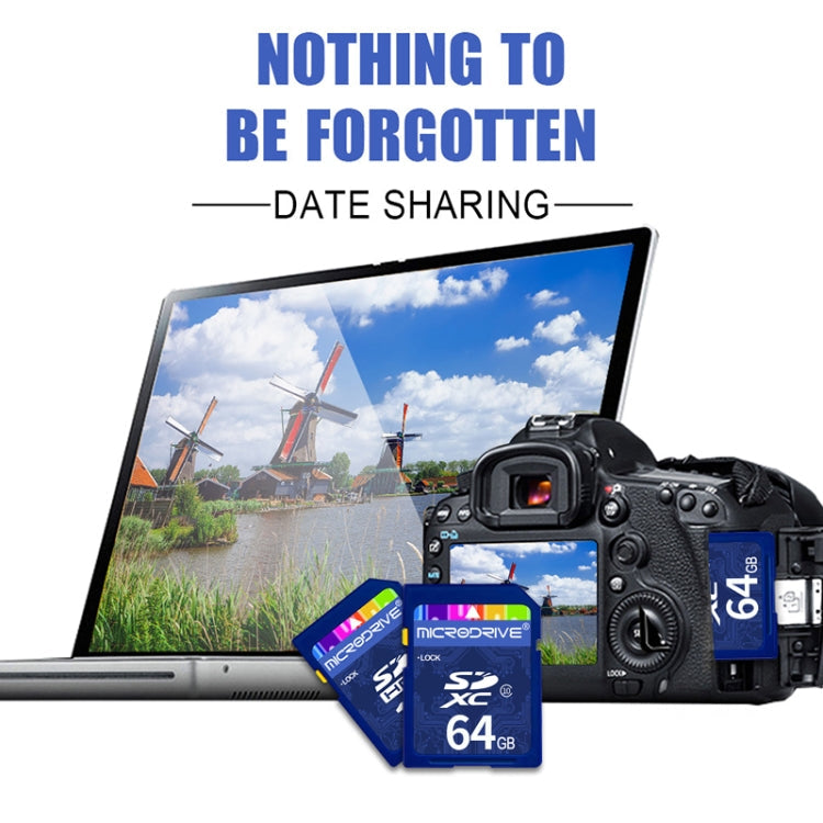 Microdrive 64GB High Speed Class 10 SD Memory Card for All Digital Devices with SD Card Slot, 64GB