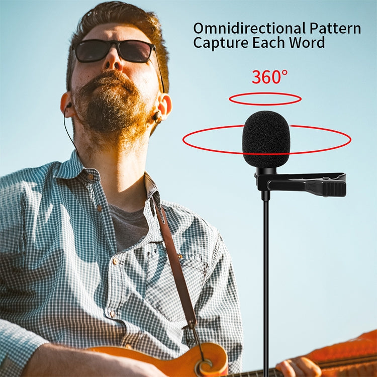 YICHUANG YC-VM20 3.5mm Port Video Recording Omnidirectional Lavalier Microphone, Cable Length: 6m, YC-VM20