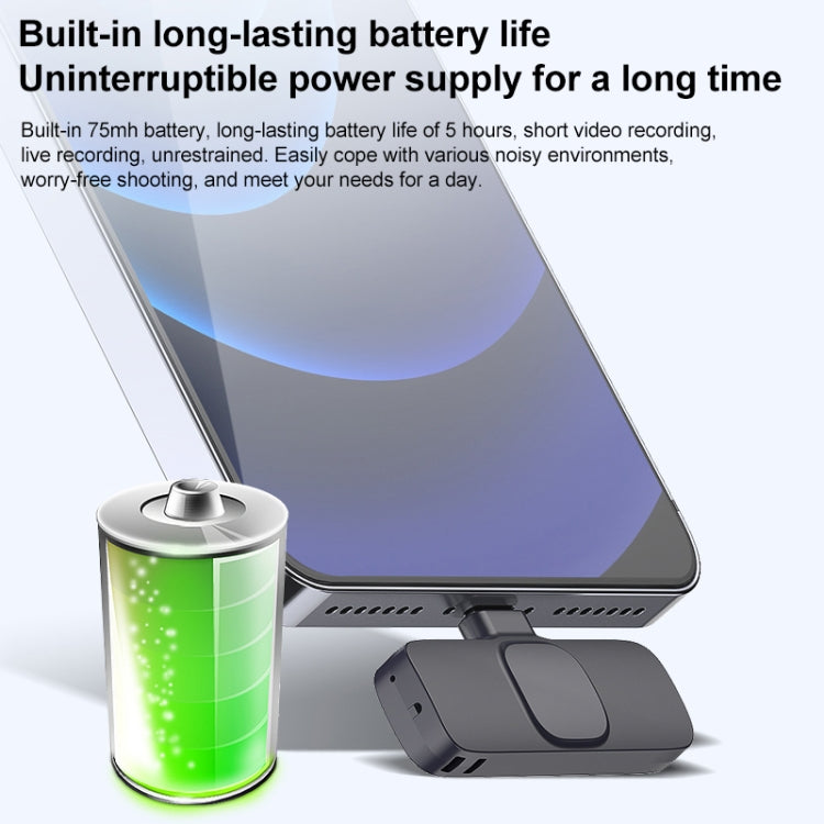 Type-C / USB-C Interface Mini Wireless Lavalier Microphone, Type-C