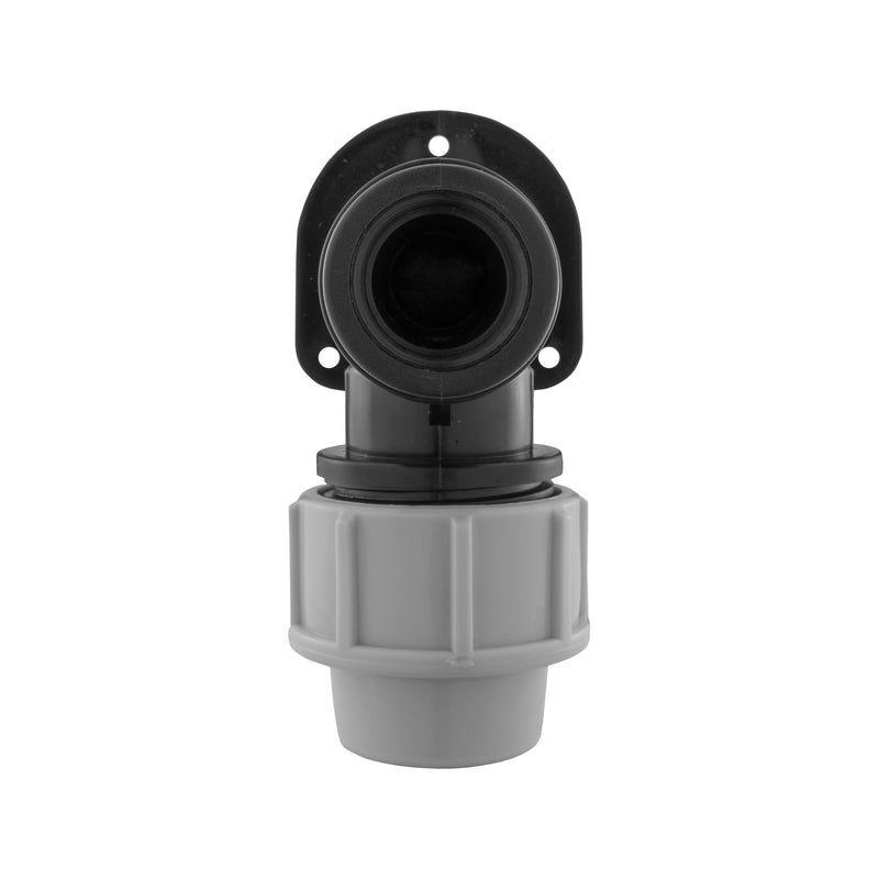 Wall Flange Kit 32mm MDPE + Double Lever Tap ¾” BSP