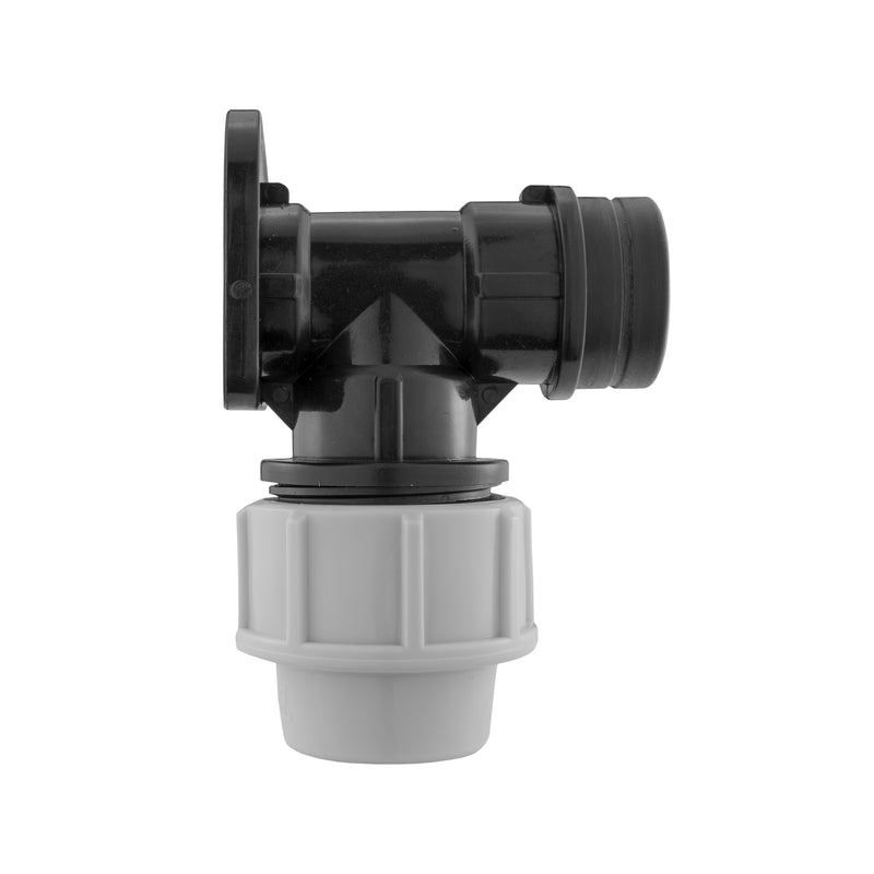 Wall Flange Kit 25mm MDPE + 25mm MDPE Valve + 13mm Barbed Geka Set