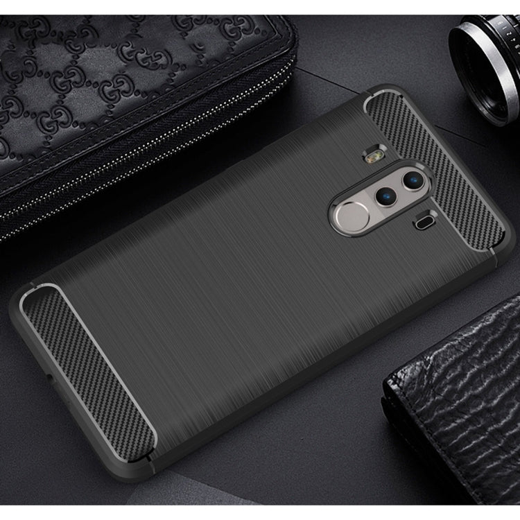 For Huawei  Mate 10 Pro Brushed Texture Carbon Fiber Shockproof TPU Rugged Armor Protective Case , For Huawei Mate 10 Pro, For Mate 10 Pro