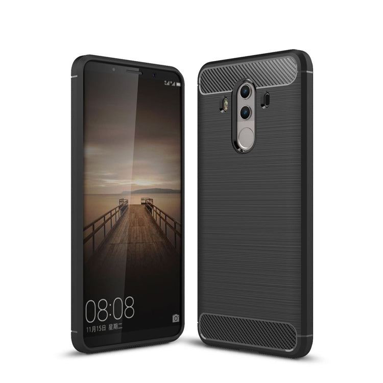 For Huawei  Mate 10 Pro Brushed Texture Carbon Fiber Shockproof TPU Rugged Armor Protective Case , For Huawei Mate 10 Pro, For Mate 10 Pro