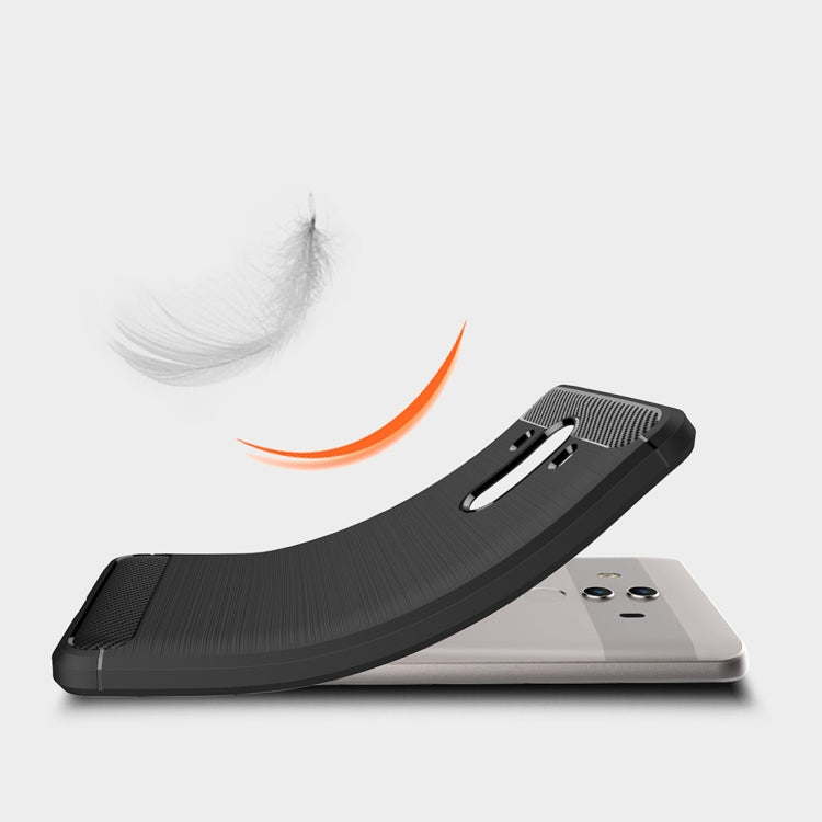 For Huawei  Mate 10 Pro Brushed Texture Carbon Fiber Shockproof TPU Rugged Armor Protective Case , For Huawei Mate 10 Pro, For Mate 10 Pro