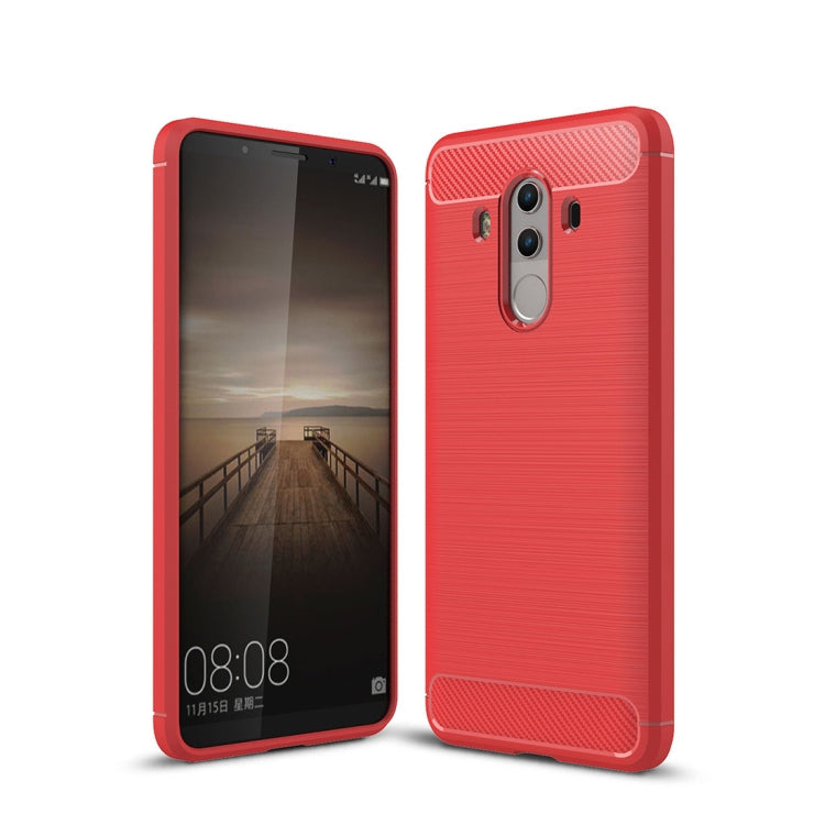 For Huawei  Mate 10 Pro Brushed Texture Carbon Fiber Shockproof TPU Rugged Armor Protective Case , For Huawei Mate 10 Pro, For Mate 10 Pro