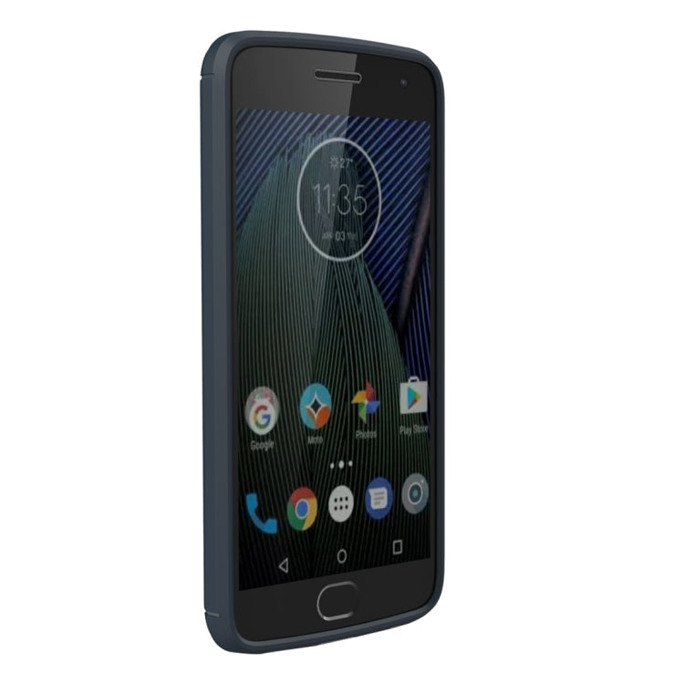 For Motorola Moto G5 Plus Brushed Carbon Fiber Texture Shockproof TPU Protective Cover Case, For Moto G5 Plus