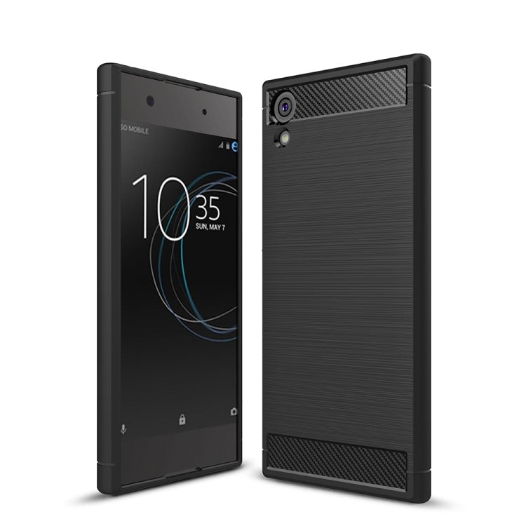 For Sony Xperia XA1 Ultra Brushed Texture Carbon Fiber Shockproof TPU Rugged Armor Protective Case, Sony Xperia XA1 Ultra, For Sony Xperia XA1 Ultra