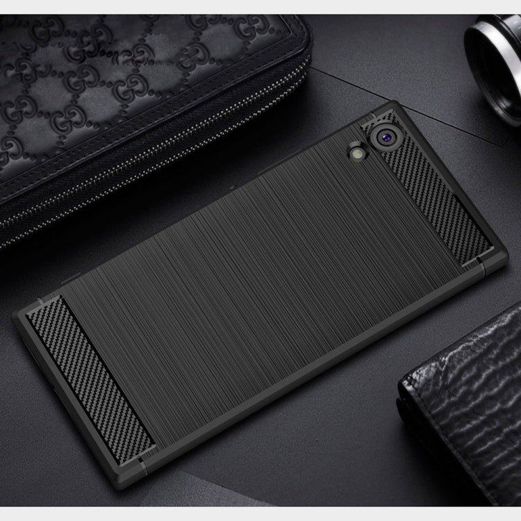 For Sony Xperia XA1 Ultra Brushed Texture Carbon Fiber Shockproof TPU Rugged Armor Protective Case, Sony Xperia XA1 Ultra, For Sony Xperia XA1 Ultra
