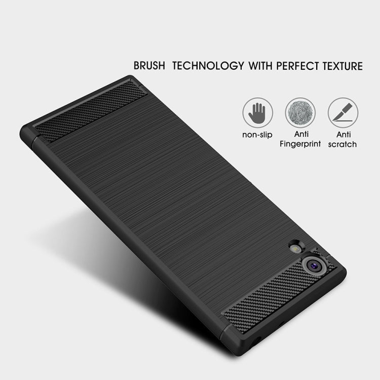 For Sony Xperia XA1 Ultra Brushed Texture Carbon Fiber Shockproof TPU Rugged Armor Protective Case, Sony Xperia XA1 Ultra, For Sony Xperia XA1 Ultra