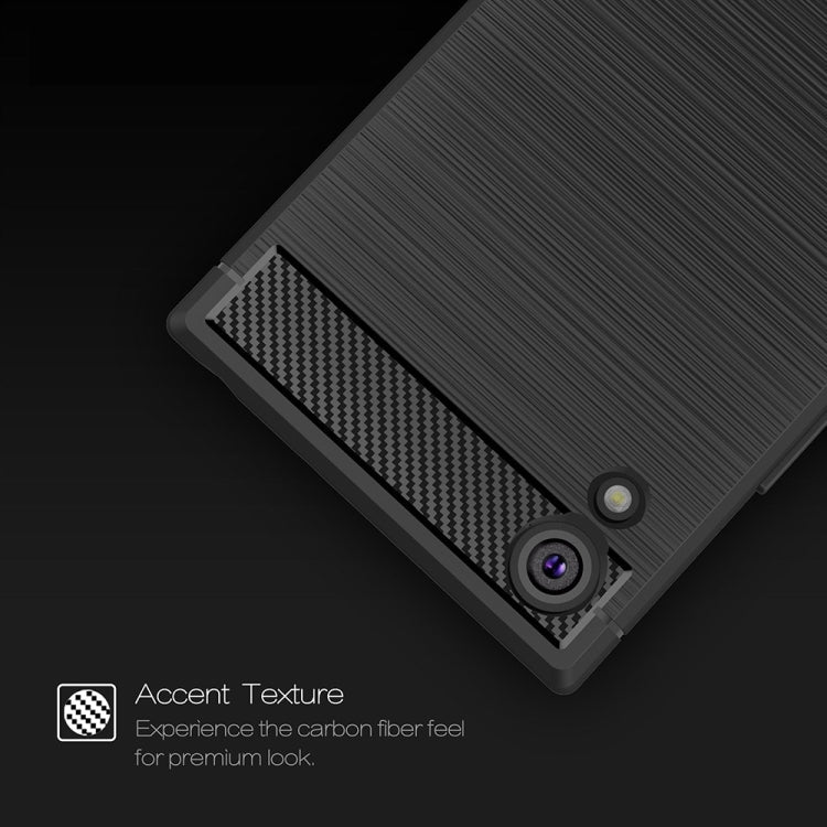 For Sony Xperia XA1 Ultra Brushed Texture Carbon Fiber Shockproof TPU Rugged Armor Protective Case, Sony Xperia XA1 Ultra, For Sony Xperia XA1 Ultra