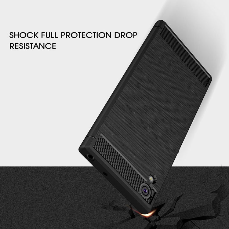 For Sony Xperia XA1 Ultra Brushed Texture Carbon Fiber Shockproof TPU Rugged Armor Protective Case, Sony Xperia XA1 Ultra, For Sony Xperia XA1 Ultra