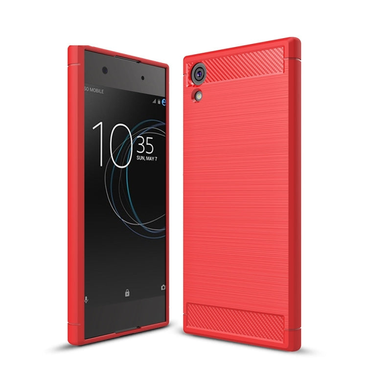 For Sony Xperia XA1 Ultra Brushed Texture Carbon Fiber Shockproof TPU Rugged Armor Protective Case, Sony Xperia XA1 Ultra, For Sony Xperia XA1 Ultra