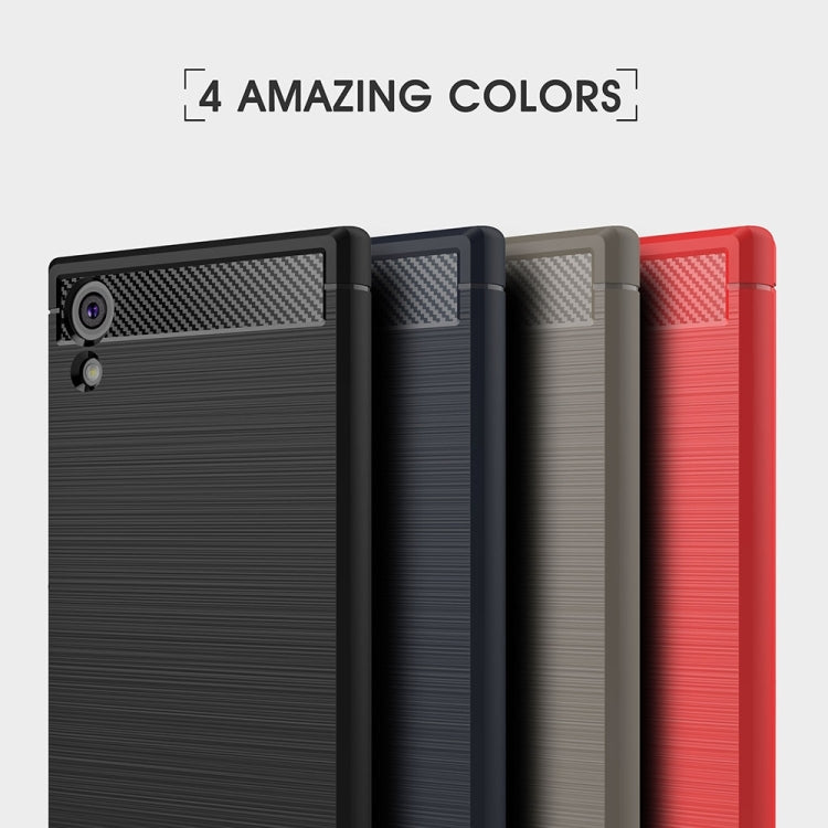 For Sony Xperia XA1 Ultra Brushed Texture Carbon Fiber Shockproof TPU Rugged Armor Protective Case, Sony Xperia XA1 Ultra, For Sony Xperia XA1 Ultra