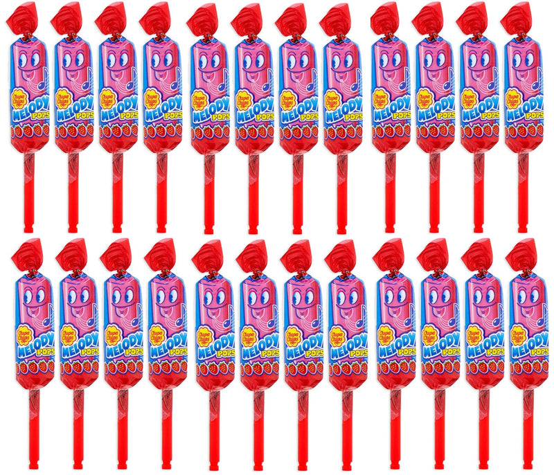 24 x Chupa Chups Melody Pops Strawberry 18GM