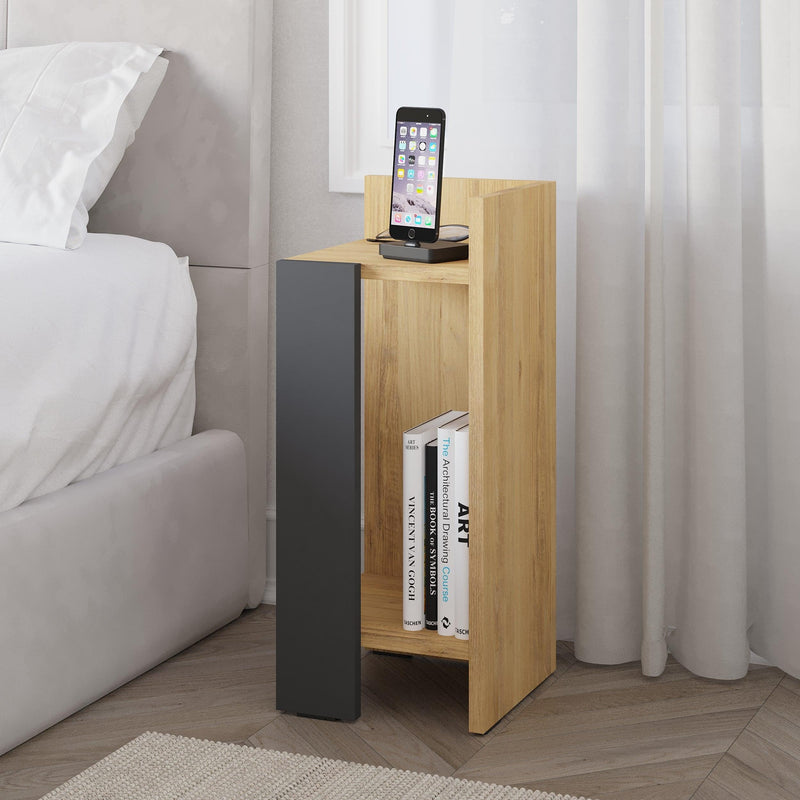 Elos Modern Bedside Table Right Module 25cm Narrow