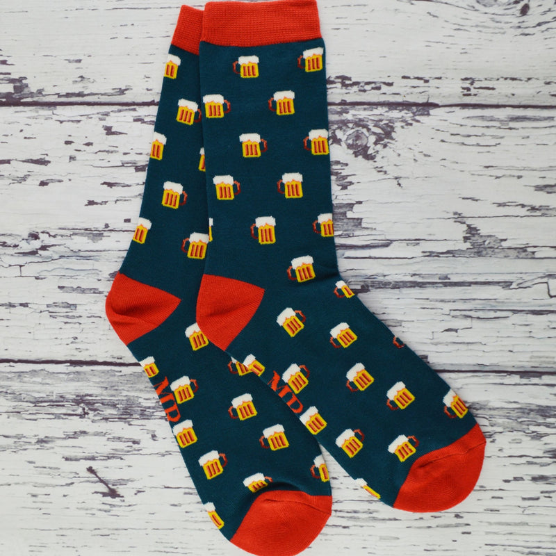 1 Pack Mens Novelty Patterned Bamboo Socks