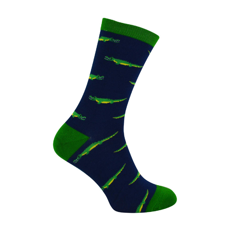 1 Pack Mens Novelty Crocodile Bamboo Socks