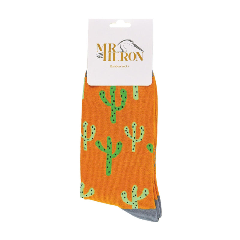 1 Pack Mens Mustard Cactus Soft Bamboo Socks
