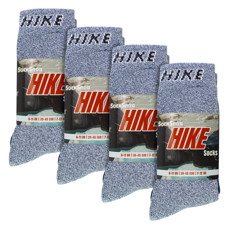 12 Pairs Mens Cushioned Crew Hiking Walking Boot Socks