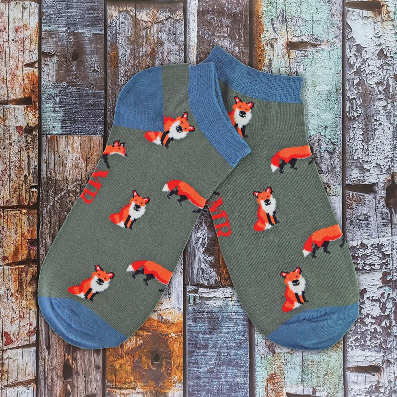 1 Pack Mens Animal Themed Bamboo Trainer Socks