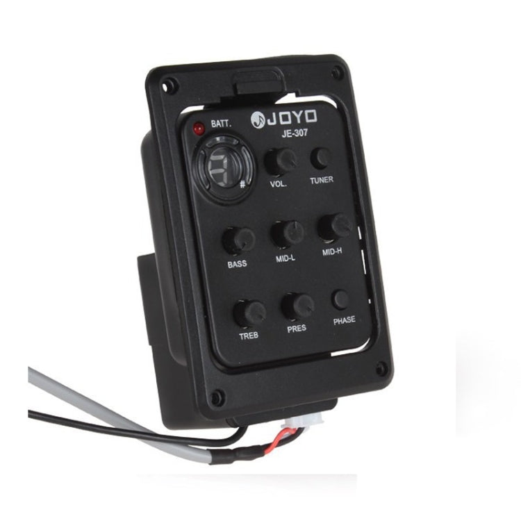 JOYO JE-307 Guitar Pickup 5-Band Equalizer Folk Guitar EQ Acoustic guitarra Pickup Preamp Electric Digital Tuner, JE-307