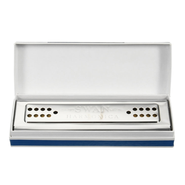 Swan SW24-12A 24-holes Double-sided Harmonica Beginner Polyphony Box Adult Children Beginners Performance, SW24-12A 24-holes Polyphonic Harmonica