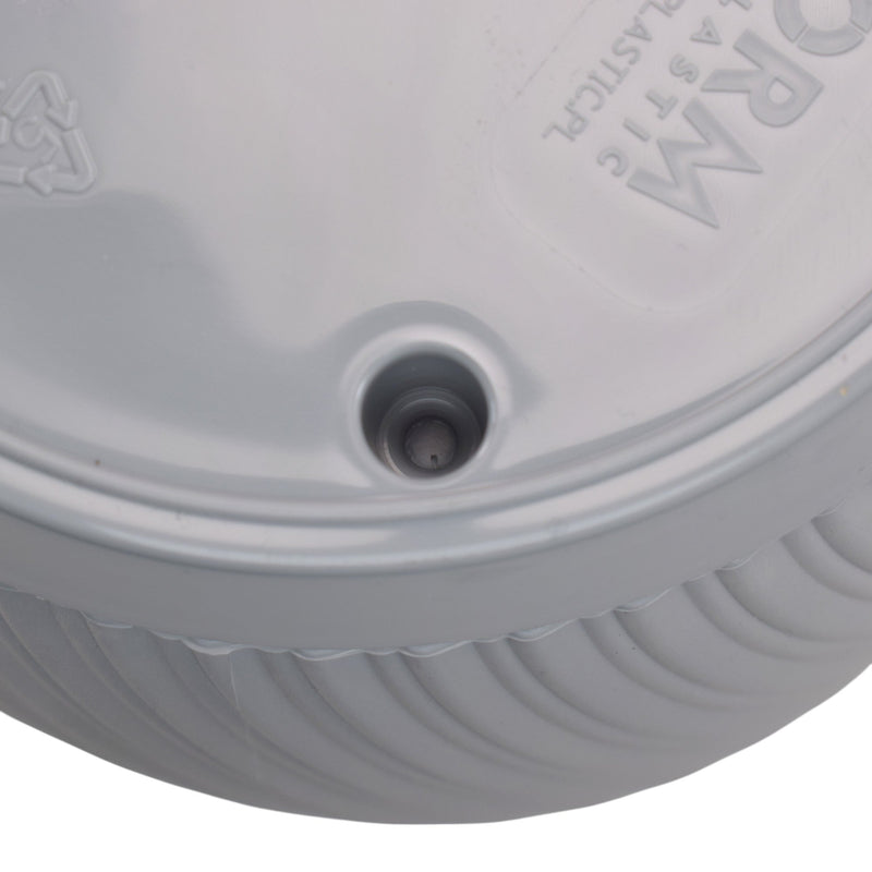 Mika Pot with Saucer 190mm Platinum