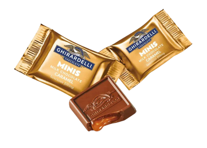Mini Ghirardelli Caramel Milk Chocolate Squares
