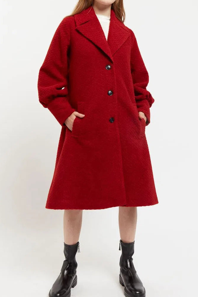 Louche Mischa Statement Sleeve Coat Red