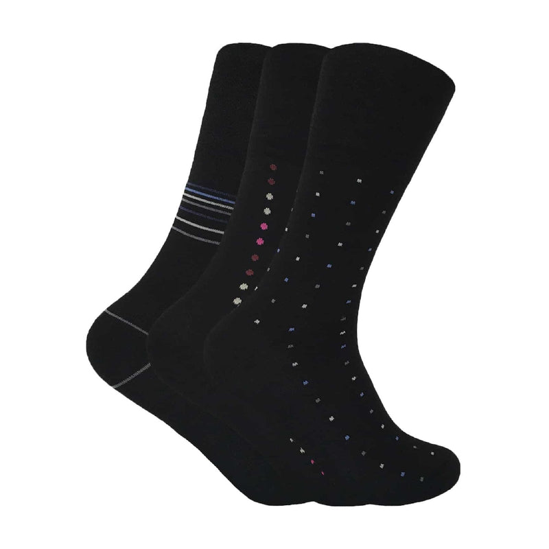3 Pack Mens Antibacterial Anti Sweat Bamboo Socks With Non Elastic Top