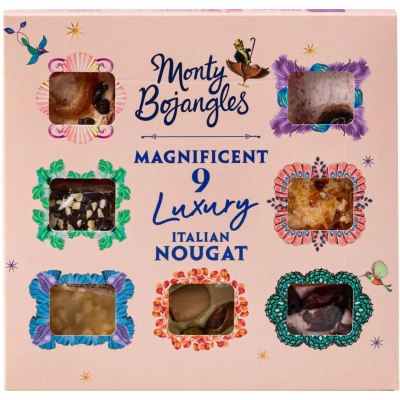 Monty Bojangles | Luxury Italian Nougat | 9 Pieces | 9 Varieties